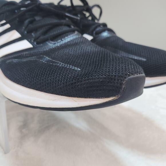 Adidas Shoes Mens 14 Run Falcon Core Black Running Walking Gym Workout Low Tops - Picture 8 of 15